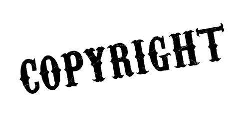 Copyright rubber stamp. Grunge design with dust scratches. Effects can be easily removed for a clean, crisp look. Color is easily changed.