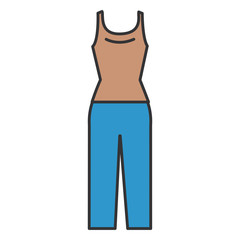 female gym dress icon