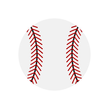 Baseball icon. Baseball ball flat icon