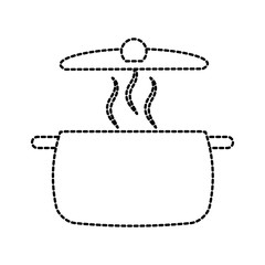 Fototapeta premium soup pan cap equipment cooking icon