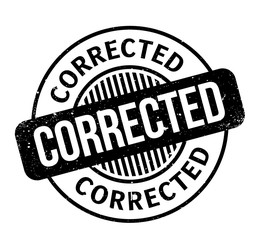 Corrected rubber stamp. Grunge design with dust scratches. Effects can be easily removed for a clean, crisp look. Color is easily changed.