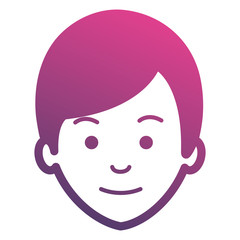 young man head avatar character