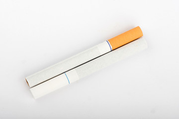 cigarettes on white background