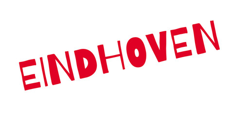 Eindhoven rubber stamp. Grunge design with dust scratches. Effects can be easily removed for a clean, crisp look. Color is easily changed.