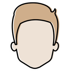 young man head avatar character