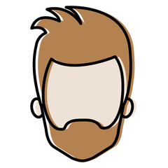young man head avatar character