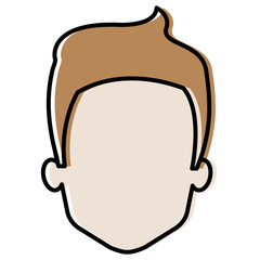 young man head avatar character