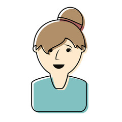cartoon woman icon
