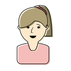 cartoon woman icon