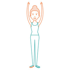 woman doing exercise character
