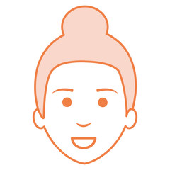 beautiful woman head avatar character