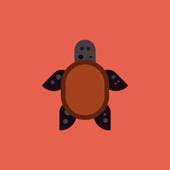 Sea turtle icon. Vector illustration