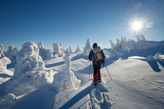 Schneeschuhwanderung im Tiefschnee