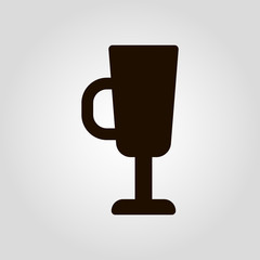 Latte cup isolated flat vector icon