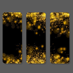 Elegant Abstract Bokeh Light Customer Cards Flyer Collection