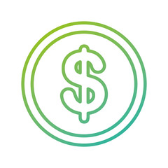 currency coin dollar money cash icon