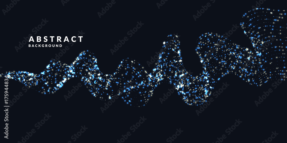 Aufkleber vector abstract background with a colored dynamic particles.