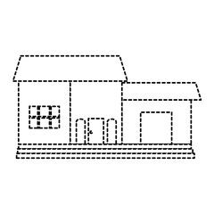 beautiful house building isolated icon