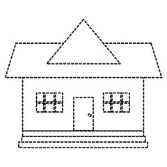 beautiful house building isolated icon