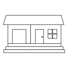 beautiful house building isolated icon