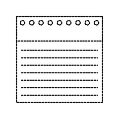 Obraz premium back to school notebook paper lined holes