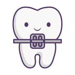 tooth with bracket icon