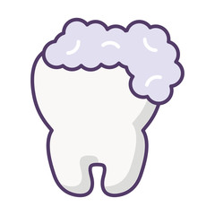 tooth with foam icon