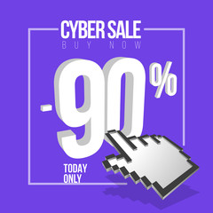 Cyber sale cursor, special offers and discounts