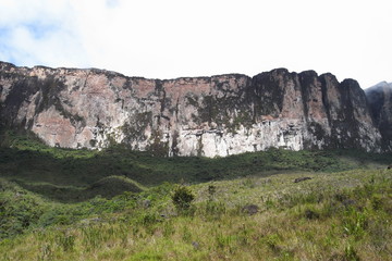 The sheer cliff of Mount Roraima, Guiana Shield, Venezuela