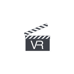 VR company linked letter logo. Innovation device
