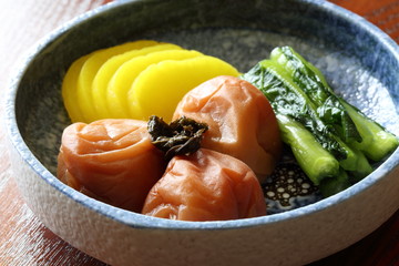 漬け物　Japanese pickled vegetables