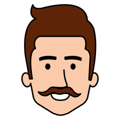 young man head avatar character