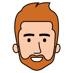 Fototapeta premium young man head avatar character