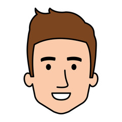 young man head avatar character
