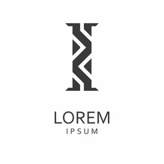 I Letter Logo. Vector Icon