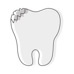 Obraz premium broken tooth icon