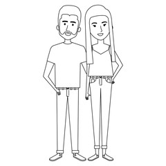 lovers couple avatars character