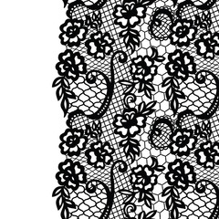 Seamless lace border. Invitation card.