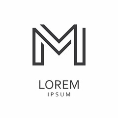 M Letter Logo. Vector Icon
