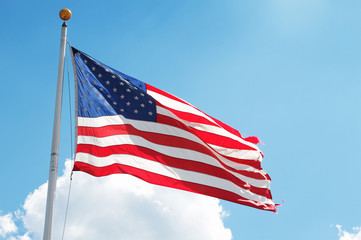Fototapeta premium USA Flag Pole