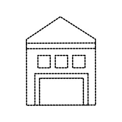 warehouse building exterior commercial empty vector illustration