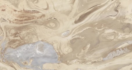 Very high-altitude overflight aerial of desert landscapes in Iran's Central Basin. Clip loops and is reversible. Elements of this image furnished by USGS/NASA Landsat