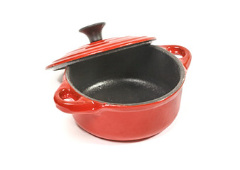 Open red pan