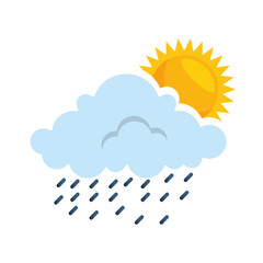 cloud weather with sun and rain