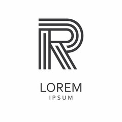 R Letter Logo. Vector Icon