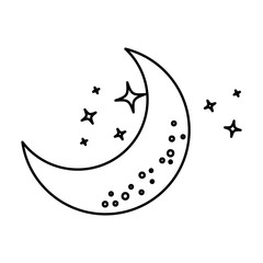 moon and stars night