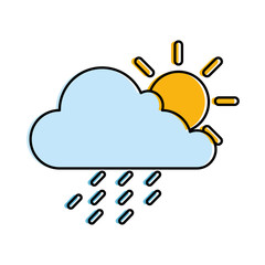 cloud weather with sun and rain