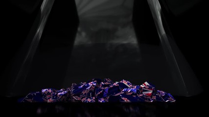 Australia Australian collapse flag country dollar Aus Oz Aussie Ozzie 4k - Powered by Adobe