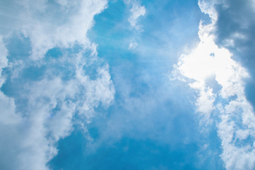 Cloud with blue sky.