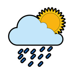 cloud weather with sun and rain